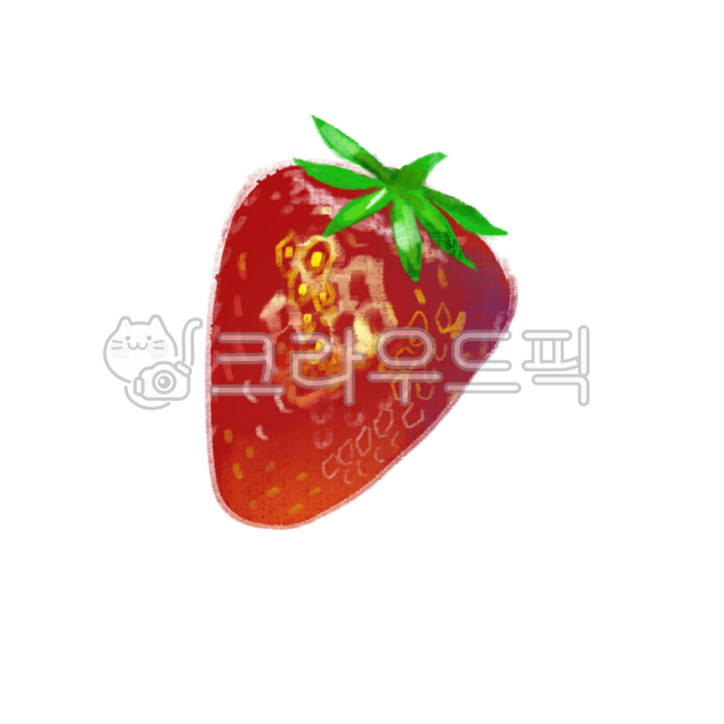 딸기,일러스트,맛있는,싱싱한,고채도