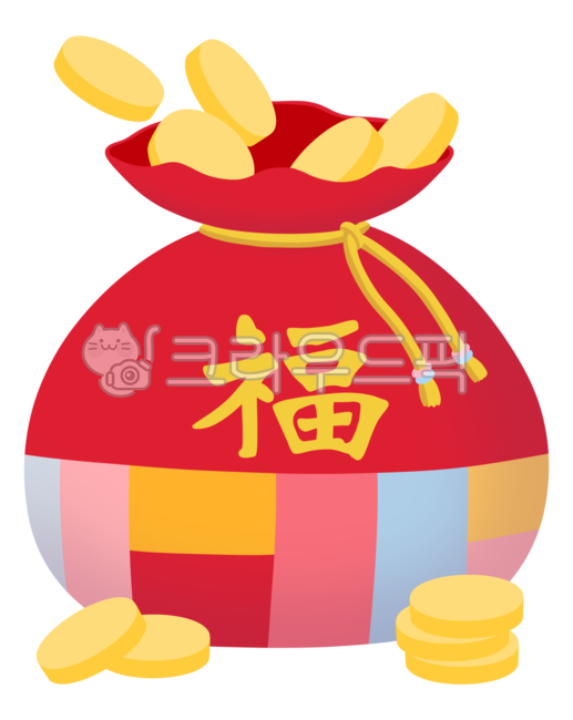 복주머니, 복주머니일러스트, 복주머니png, 장신구, 전통, 사진,이미지,일러스트,캘리그라피 - hyodu작가