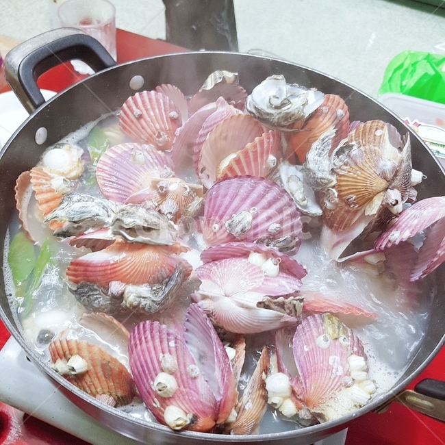 조개,탕,가리비,술안주,국물,저녁