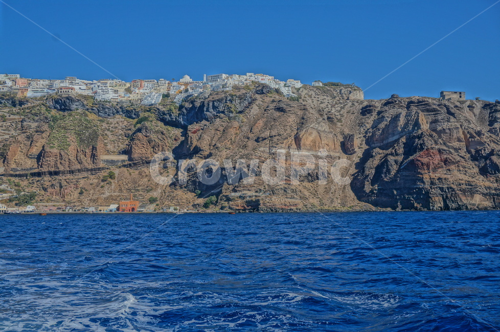 Greece,Coast,sight,sky and sea,santorini