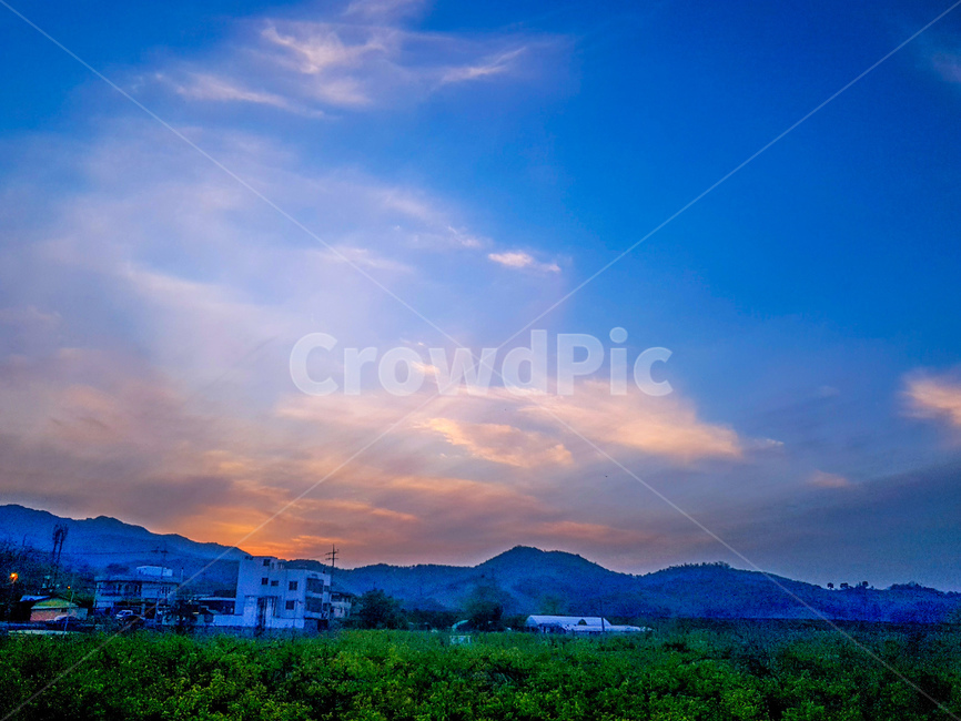 구름,풍경,하늘,노을,붉은노을,파란하늘,자연,풍경,nature,landscape,outdoors,옥외