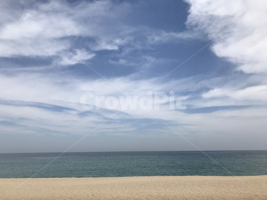 바다,구름,해변,파도,수평선