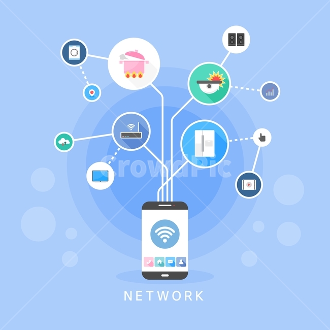 infographic,pot,business,icon,Flat icon,video,cell phone,refrigerator,network,element