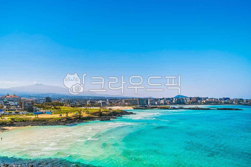제주도,함덕,함덕해수욕장,함덕해변,해변,서우봉,한라산,도시,산,파도,모래,여름,휴가,여유,하늘,파란색,맑음,nature,자연,sea,바다,ocean,대양,outdoors,옥외,water,물,promontory,곶,shoreline,해안선