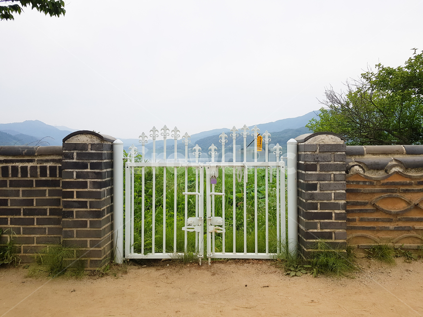 공원,park,담,문,철제문