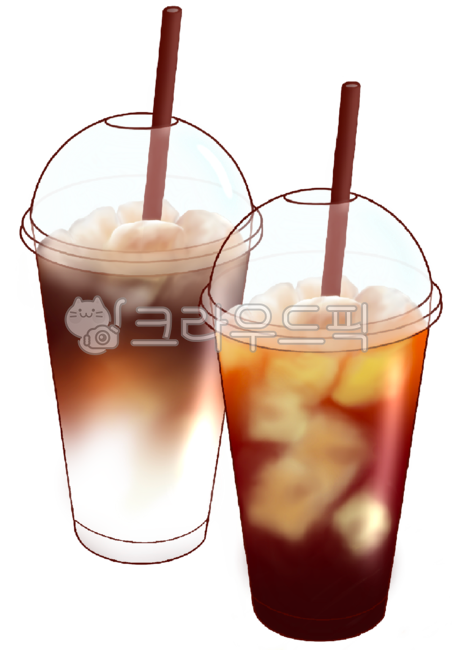 Ice americano,Art,Nukki,ice,iceamericano,disposable cup,coffeecup,coffee cup,takeout cup,beverage,Iced Cafe Latte,icecoffee,Cafe Latte,Iced Coffee Set,milk,png,straw,brown,water,americano,drink,food,transparent background,coffee set,dessert,painting,coffe