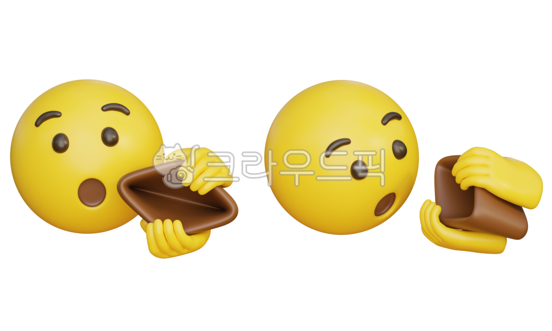 Emoticon,icon,emoji,expression,emotion,emotional expression,graphic,3d,3d,face,money,coin,banknote,economy,finance,bank,stock,investment,savings,wealth,beggar,penniless