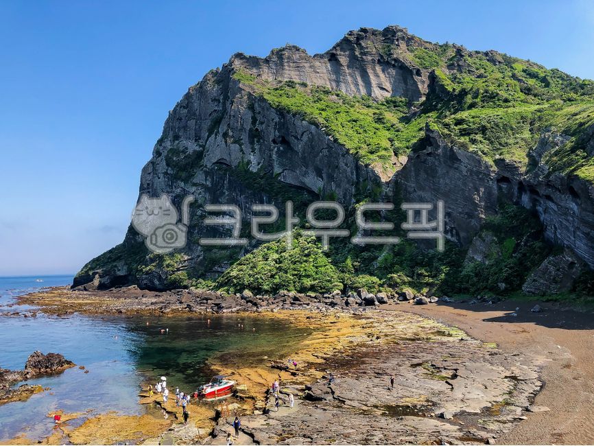 제주,성산,일출봉,성산일출봉,곶,해안,절벽