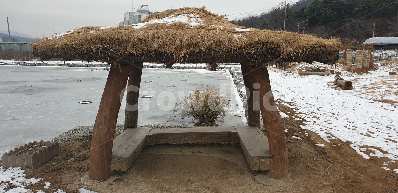 원두막,볏집정자,초가집,볏집지붕,정자