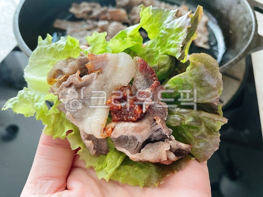 Ssam vegetables,Plane Samgyeop,Meat wrap,pork,vegetable,pig,Lettuce,pork belly,ingredients,cooking,cook,Plane Pork Belly,wrapping,food,meal,dish,meat,Ssamjang