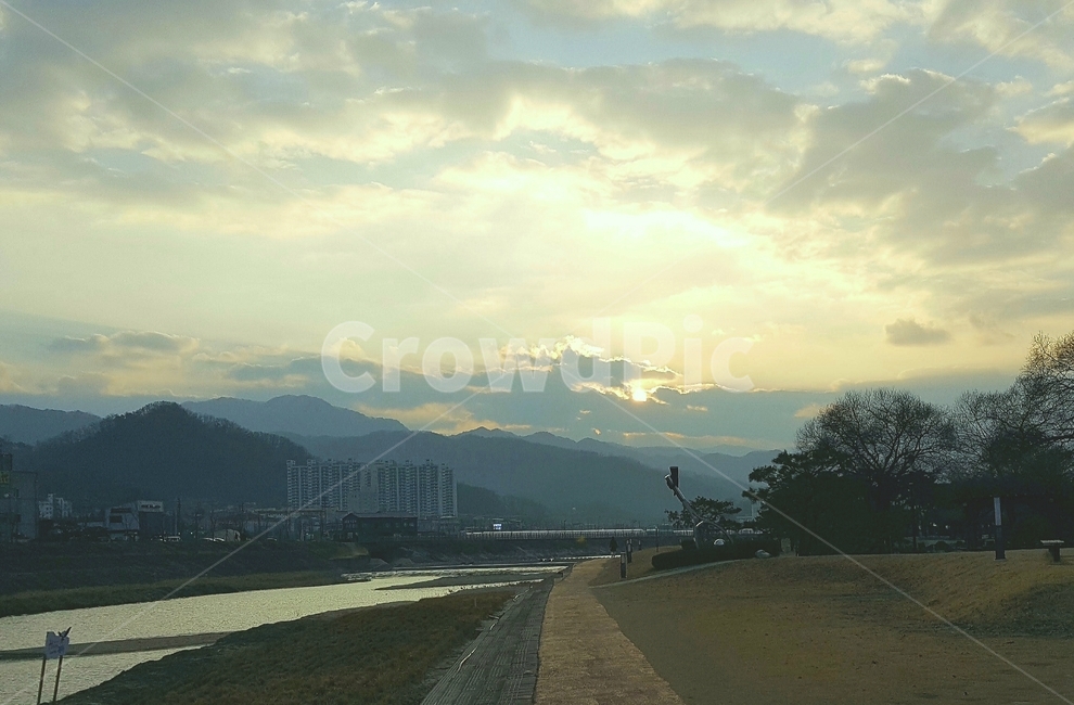 자연,구름,공원,풍경,아스팔트