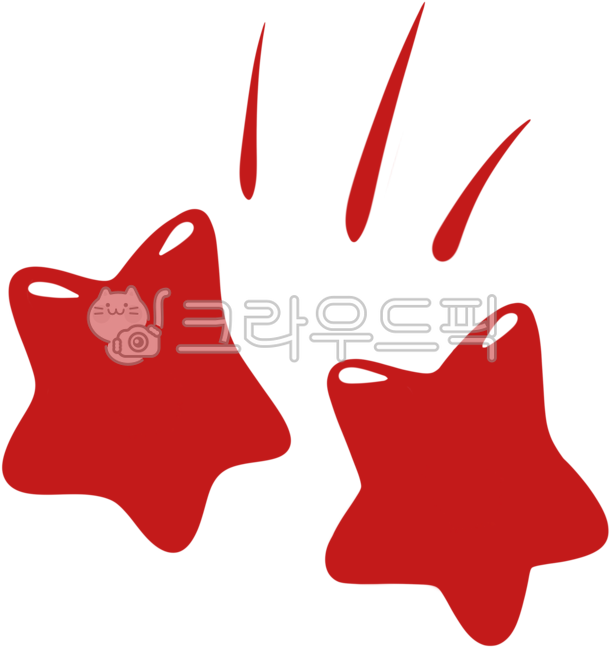 별,빨간별,별강조,강조별,만화효과