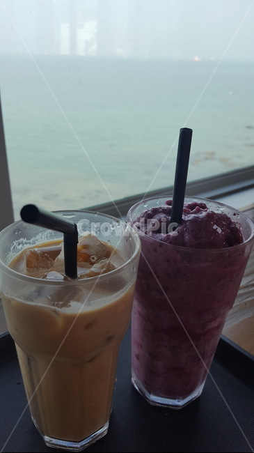 카페,바다카페,음료,아이스커피,스무디