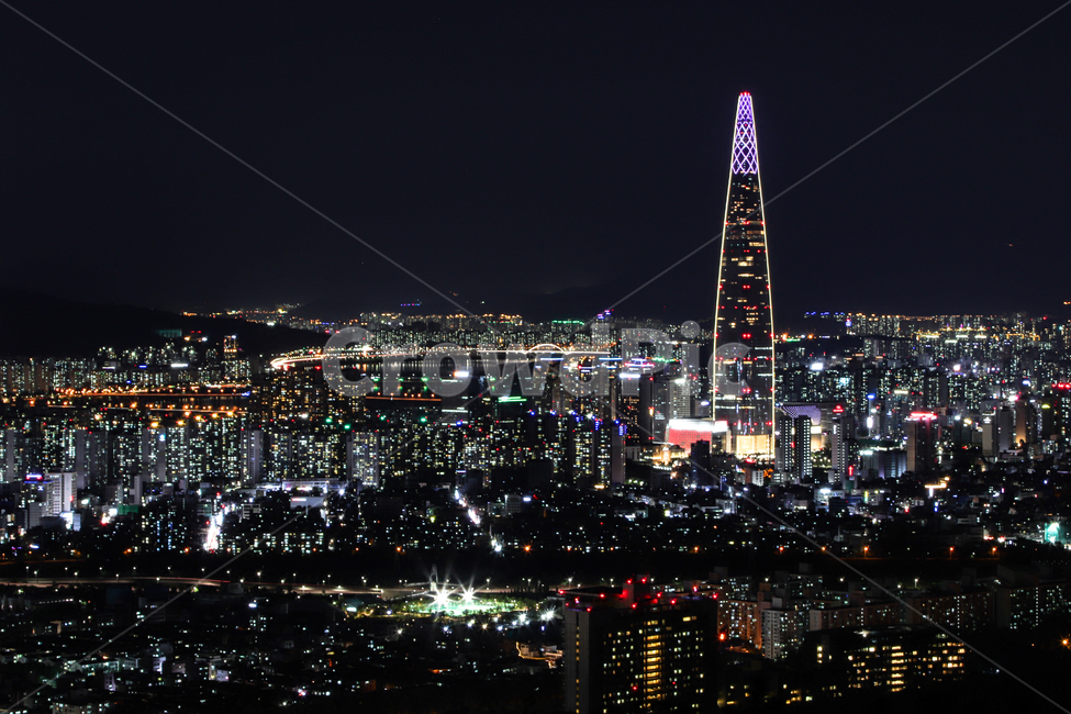 night view,seoul,Seoul night view,Lotte Tower,dinner