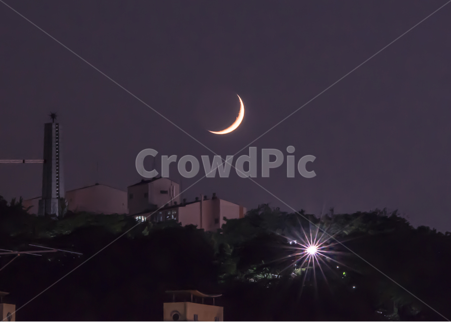 달,초승달,moon,야경,밤,밤하늘,야경,밤,풍경,nightscape,night,landscape,도시,city,한국도시풍경,한국도시경관,korea cityscape,nature,자연,outdoors,옥외