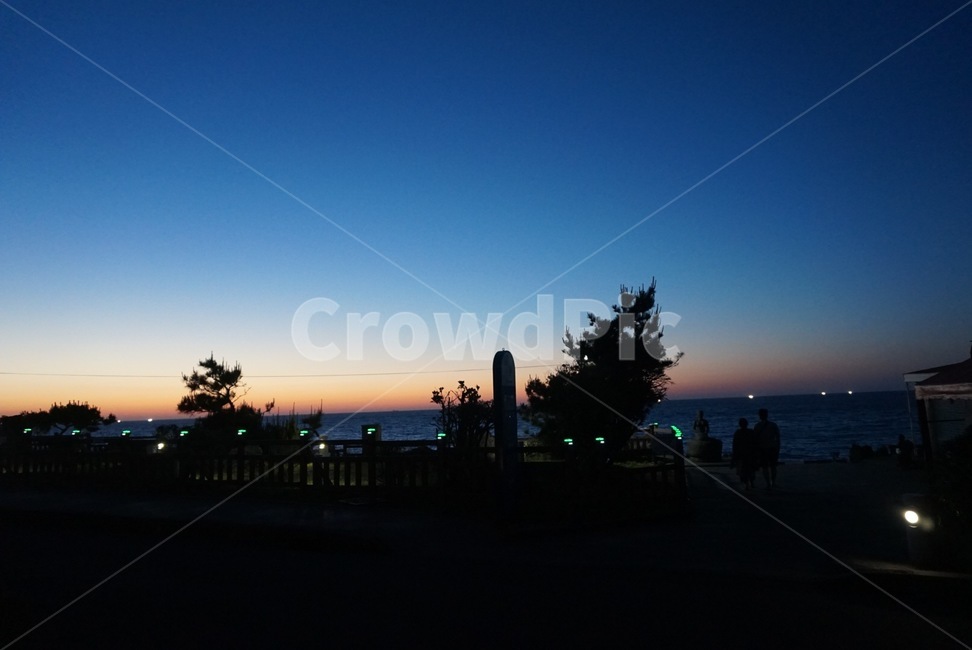 sunset,하늘,풍경,나무,밤,노을,푸른색,파란색,주황색,예쁜색감