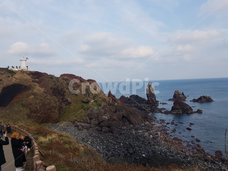 제주도,바다,풍경,절벽,바위