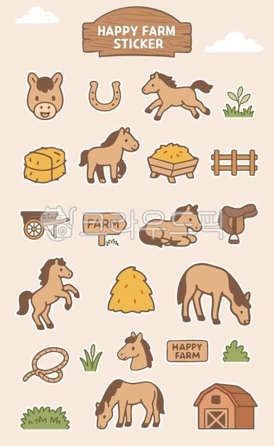 말,말도안,조랑말,아기말,노새,달리는말,병오년,말의해,마굿간,말농장,농장,말발굽,건초,건초더미,안장,수레,울타리,밧줄,갈대,뛰는말,수풀,억새,스티커,말스티커,말일러스트,꾸미기도안