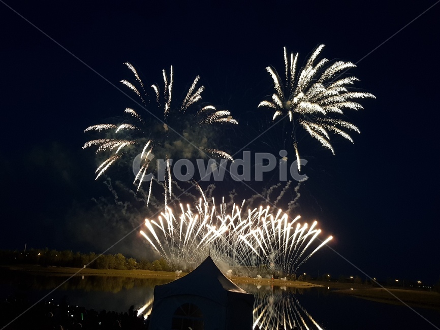 해외,축제,불꽃놀이,하늘,밤