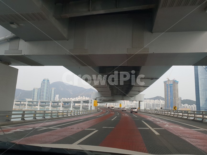 부산,부산고속도로,고속도로,차도,드라이브,아스팔트,차선,다리,고속도로다리