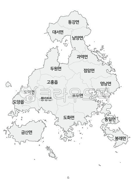 고흥군행정지도,고흥군지도,전남고흥군,고흥군,고흥,한국지도,행정지도