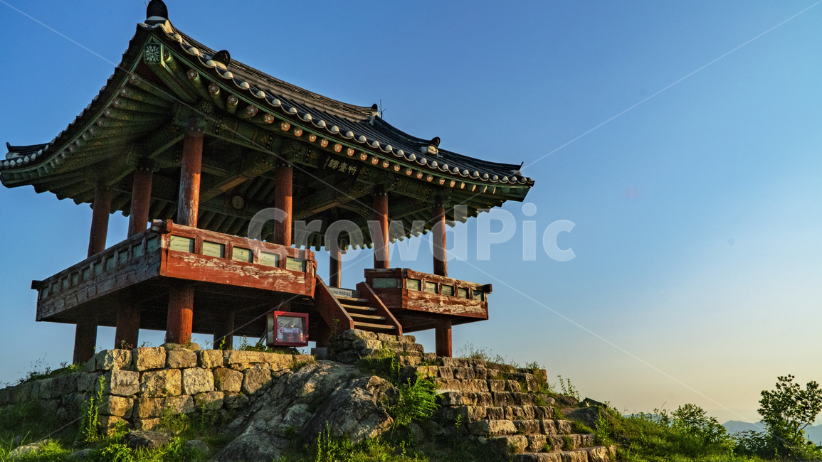 보문산,정산,하늘,파랑,정좌,대전,아침,일출,몽환적,나무,전통
