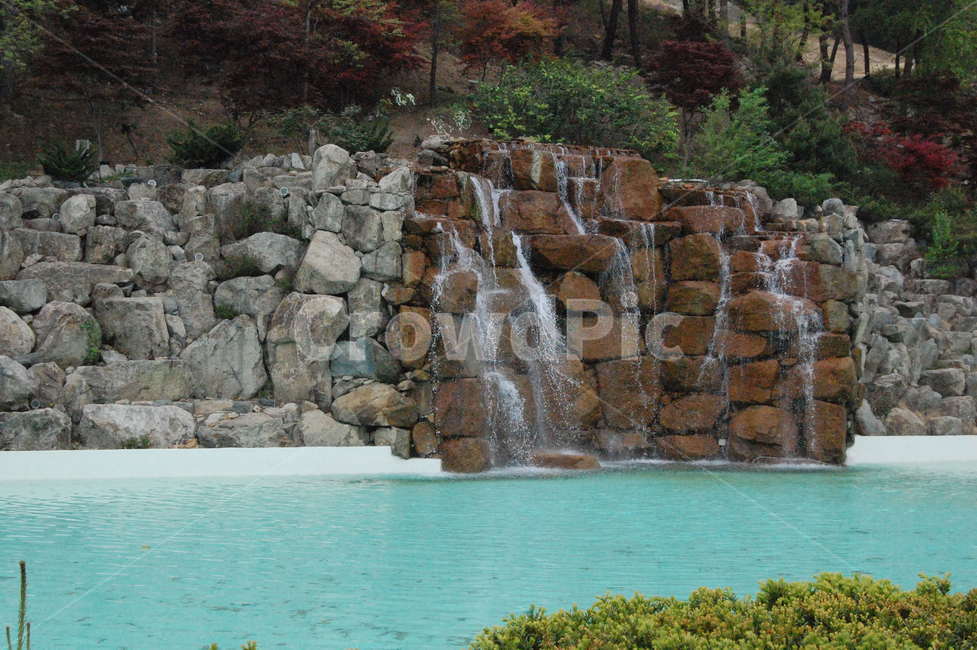 물,바위,폭포,시원함,깨끗함,파란,풀,나무,자연,nature,tree,grass,rock,water