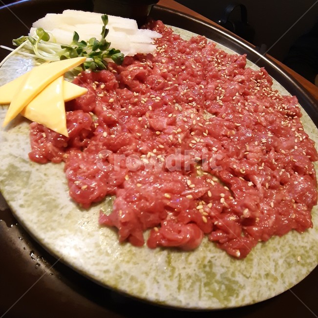 육회,안주,술자리,low,rawbeef