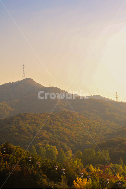 노을,자연,숲,산,가을,단풍