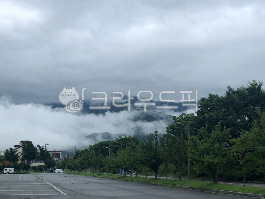 구례,산,안개,자연,등산