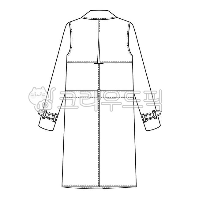long coat,Outerwear illustration,coat,overcoat,outer,jacket,Fashion schematic drawing,Fashion work instructions,trench coat,Outer schematic drawing