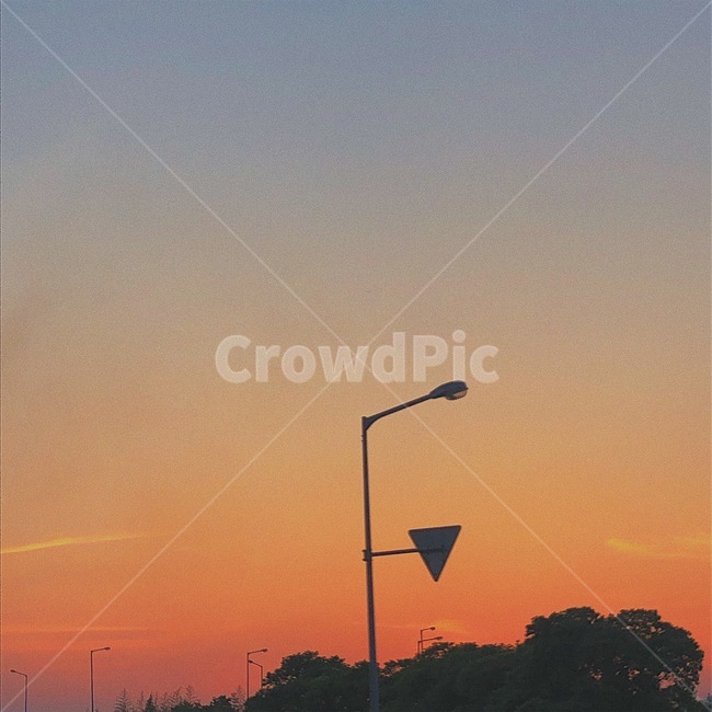 하늘,노을,가로등,sky,sunset