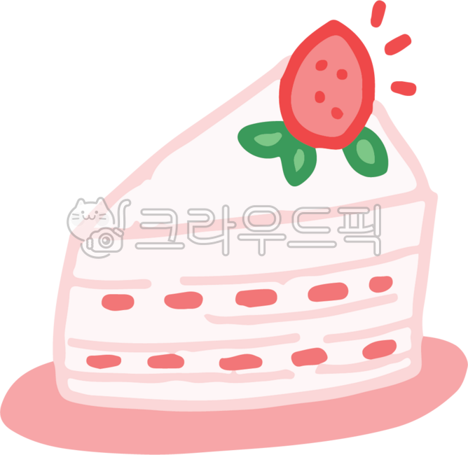 딸기케이크,케이크,딸기,카페,디저트,손그림