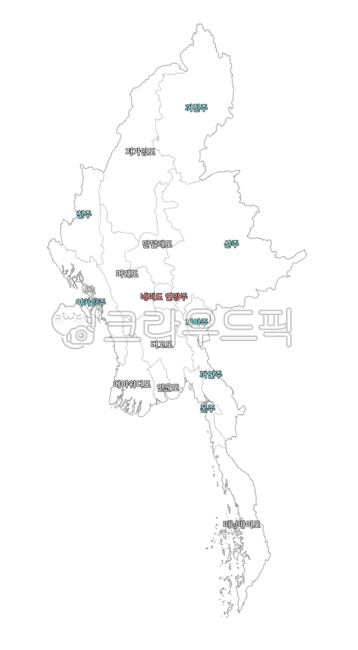 미얀마,버마,동남아시아,아시아,지도,map,실루엣,양곤,랑군,네피도,만달레이,행정구역,행정구역지도,미얀마행정구역