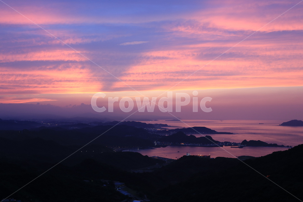 대만지우펀,노을,해질녁,산과바다,노을진바다,sunset,선셋,jiufen,지우펀