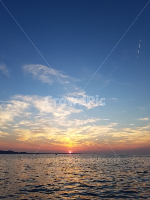 노을,바다노을,바다,하늘,풍경,역광