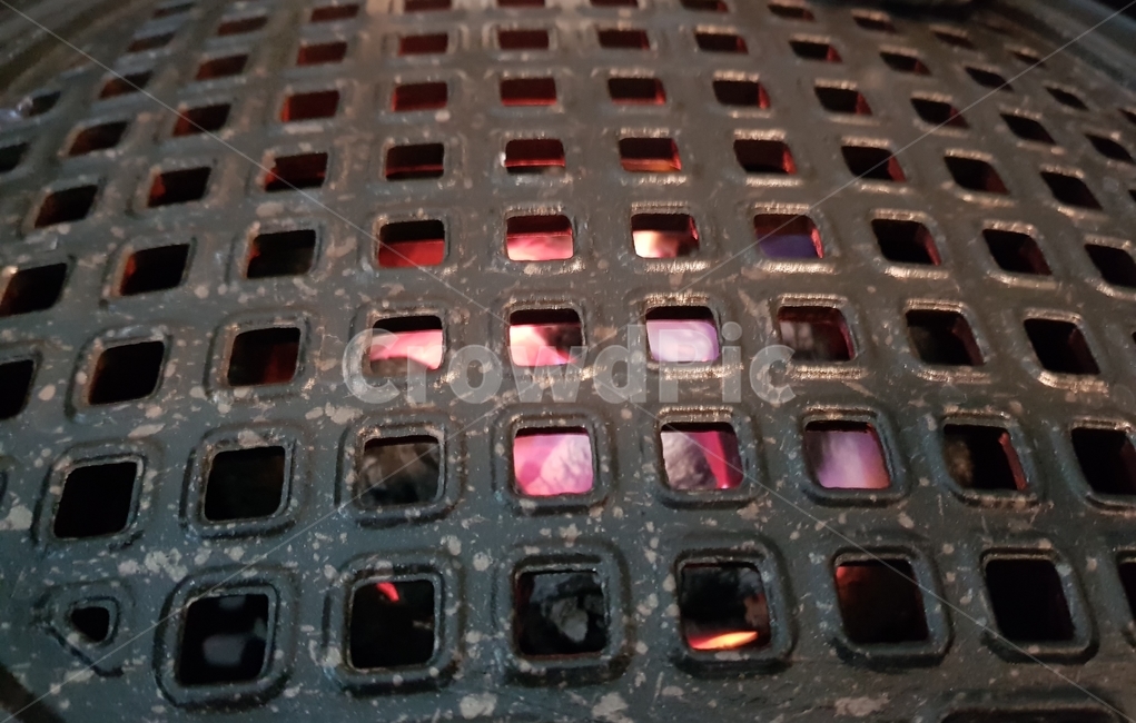 불판,고기,숯불,불꽃,바베큐,구이,음식