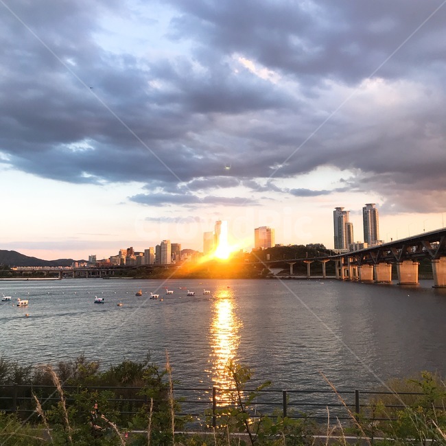 한강,한강뷰,뚝섬,노을,산책길