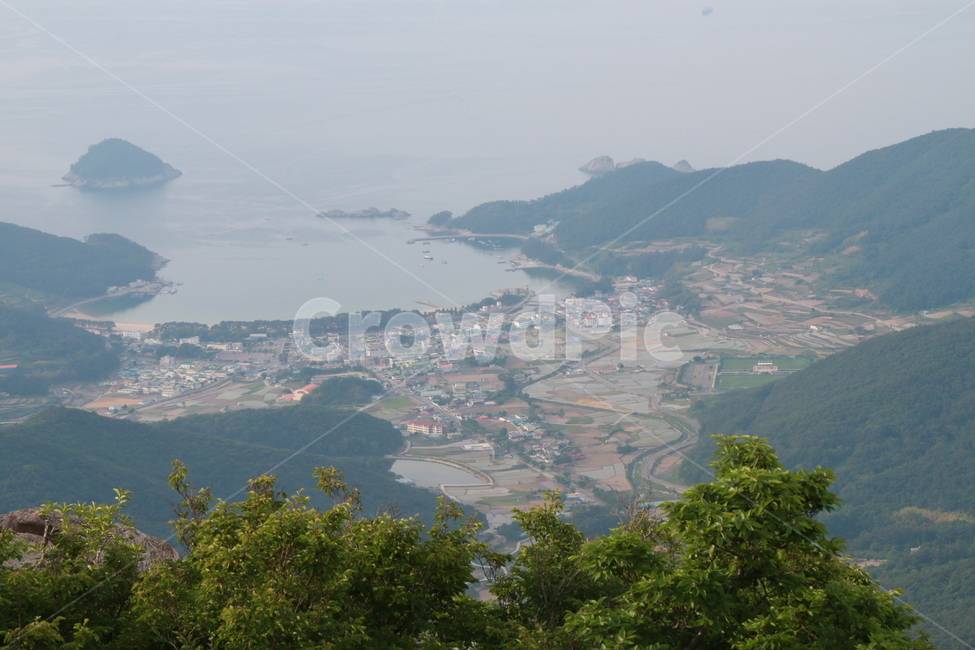 바닷가,바닷마을,안개,풍경,전망,바다,산,금산에서,남해,자연,풍경,nature,landscape,시골,마을,country,rural,town,경치,outdoors,옥외,scenery,aerial view,조감도
