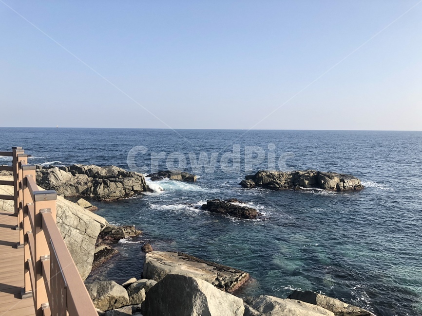 바다,강원도,산책길,파도,바위