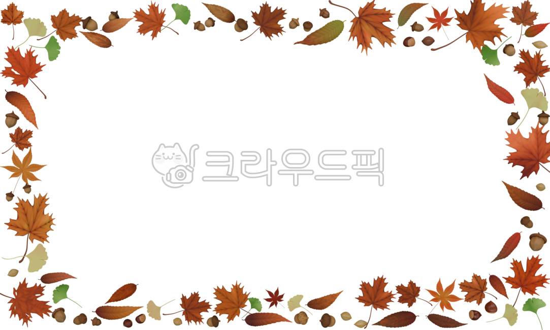낙엽,단풍,가을,풍경,편지테두리,밤,도토리,은행잎,은행,3d디자인,메모지테두리,투명배경,3d