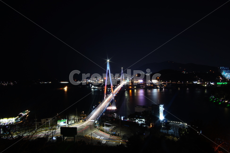 여수,돌산대교,야경,장노출,다리,야경,밤,풍경,nightscape,night,landscape,건축물,건물외관,exterior,building,structure,architecture,construction
