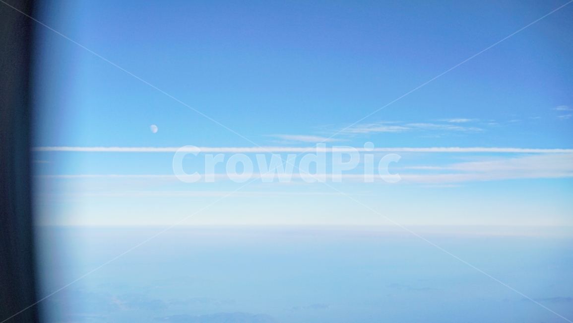 비행기,달,하늘,제주도,여행,자연,풍경,nature,landscape,outdoors,옥외,sky,horizon,수평선,azure sky,푸른 하늘