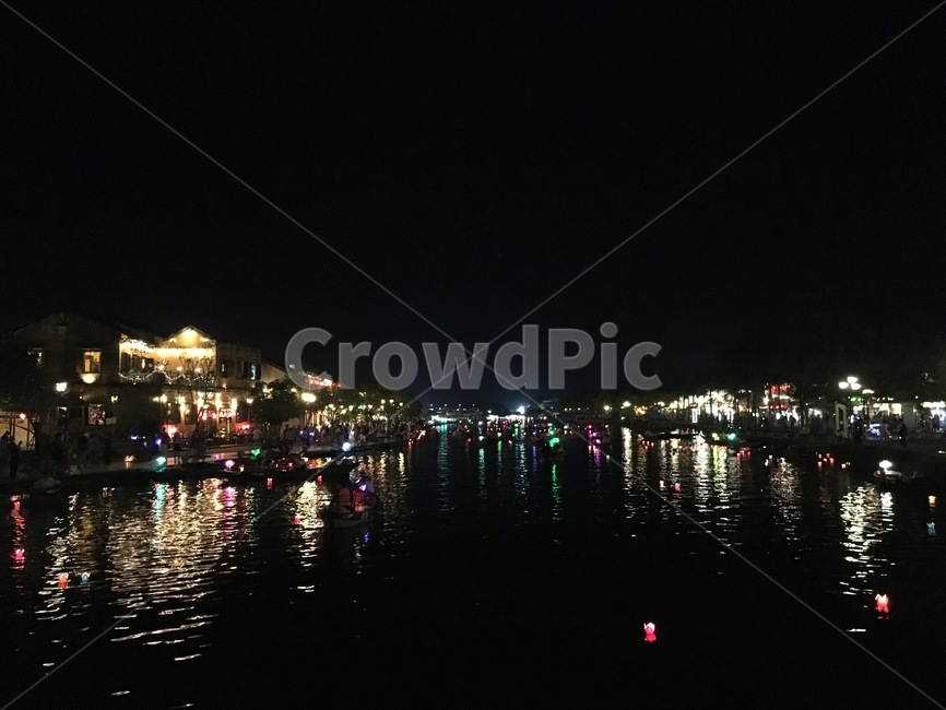 강,소원배,투본강,야경,소원등,야경,밤,풍경,nightscape,night,landscape,water,물,waterfront,워터 프론트