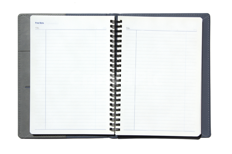 다이어리,diary,open,schedules,펼쳐진,메모지,사물,물건,blank,document,empty,memo,nobody,note,notebook,object,paper,sheet,topview,흰배경,비어있는,종이,노트,열린,탑뷰,탑앵글,펼친,스프링,회색,그레이,학용품,문구류,사무용품,school supplies,stationery,office supplies,누끼,remove background
