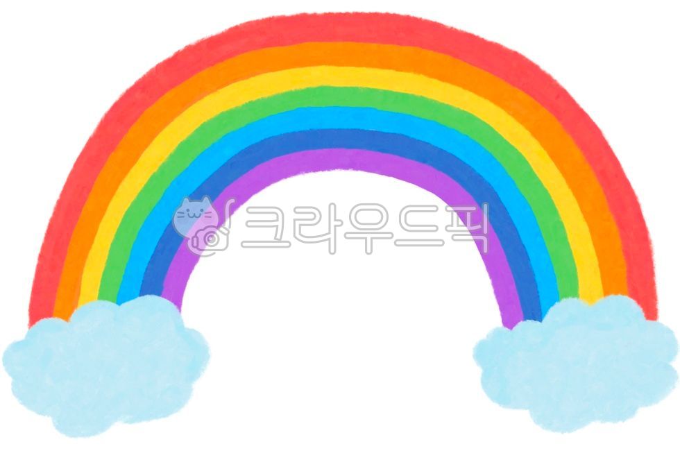 무지개,일러스트,무지개일러스트,rainbow,레인보우,프리즘,크레파스그림,그림,크레파스,오일파스텔,크레파스일러스트,미술,날씨,날씨일러스트,구름,구름일러스트