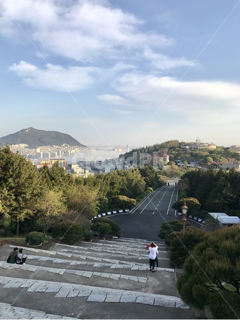 부산,풍경,중앙공원,충혼탑,안개,파노라마,부산풍경,운해,부산충혼탑