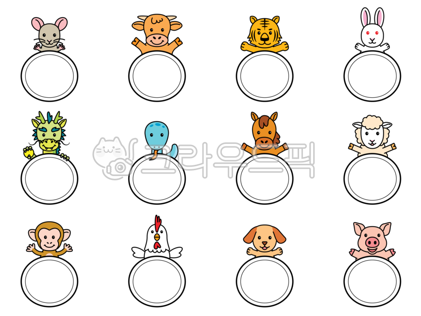 monkey,foal,year,sign,cow,dragon,pig,rabbit,name tag,animal collection,farm,animals,doggy,zodiac magic,new year,new year fortune,rat,Zodiac signs,myojinshao,tiger,12 zodiac signs,horse,animal illustration,puppy,animal name tag,animal,circle,compatibility,