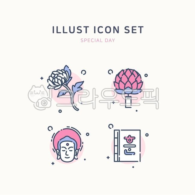lotus flower,Hangeul Day,Illustration,vector icon,book,national holiday,Avalokitesvara Bodhisattva,illustration icon,Memorial Day,Hangul,line icon,icon collection,korea,Buddha,Buddhism,color icon,chrysanthemum,public holiday,Hunminjeongeum,temple,memorial