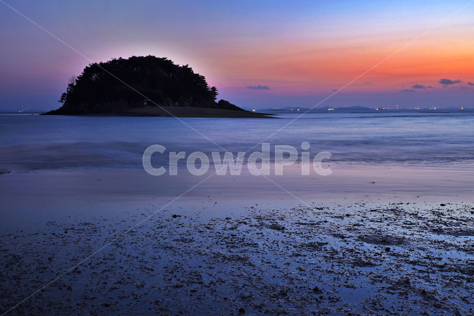 일몰,석양,선재도,목섬,옹진군,서해,인천,바다,붉은노을,썰물,자연,풍경,nature,landscape